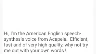 Screenshot von Acapela TTS Voices 6