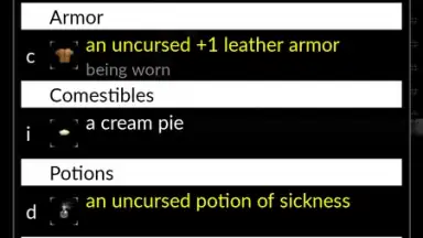 Screenshot von NetHack 8