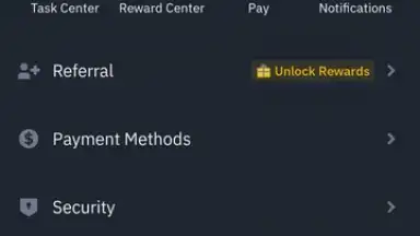 Screenshot von Binance 8