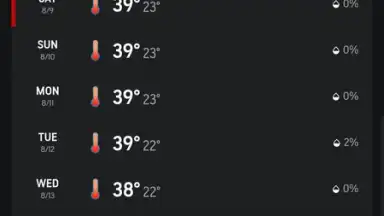 Screenshot von AccuWeather 2