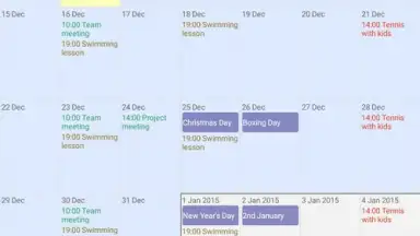 Screenshot von Touch Calendar Free 12
