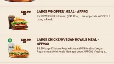 Screenshot von Burger King App: Food & Drink 13