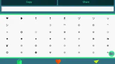 Screenshot von ASCII Text Symbols 8