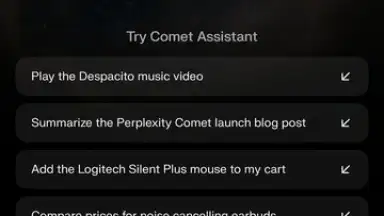 Screenshot von Comet Browser 2