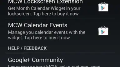 Screenshot von Month Calendar Widget 1
