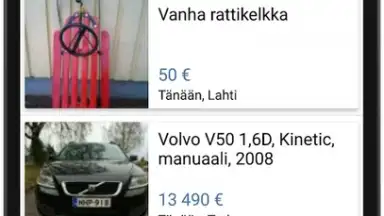 Screenshot von Tori.fi 2