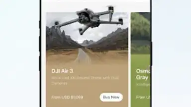 Screenshot von DJI Store 5