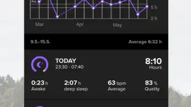 Screenshot von Suunto 1