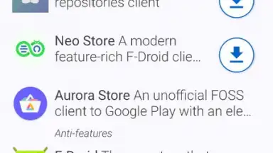Screenshot von F-Droid 16