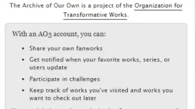 Screenshot von Archive of Our Own 4