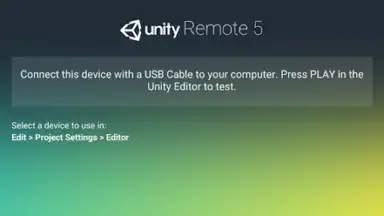 Screenshot von Unity Remote 5 4