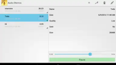 Screenshot von Audio Memos 15