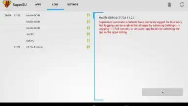 Screenshot von SuperSU 5