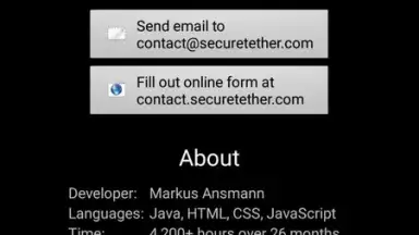 Screenshot von SecureTether WiFi 4