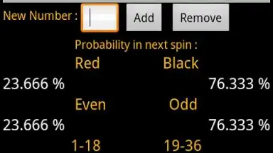 Screenshot von Roulette Calculator 1