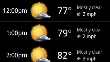 Screenshot von Palmary Weather 1