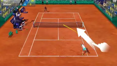 Screenshot von 3D Tennis 4