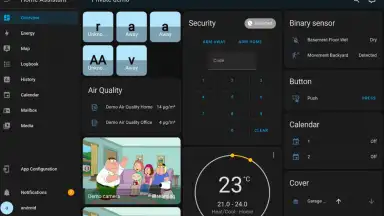 Screenshot von Home Assistant 3