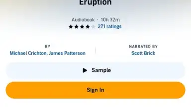 Screenshot von Audible 11