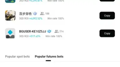Screenshot von Bitget 2