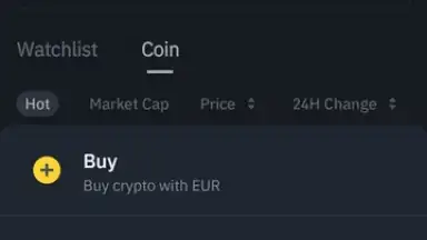 Screenshot von Binance 4