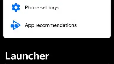 Screenshot von Yandex Launcher 2