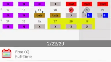 Screenshot von Roster-Calendar 4