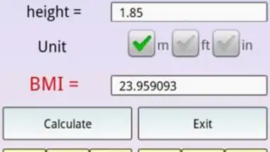 Screenshot von Health Calculator 4