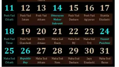 Screenshot von Gujarati Calendar 2014 2