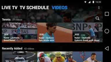 Screenshot von Eurosport Player 7