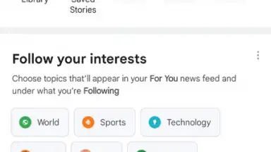 Screenshot von Google News 10