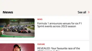 Screenshot von Official F1 ® App 3