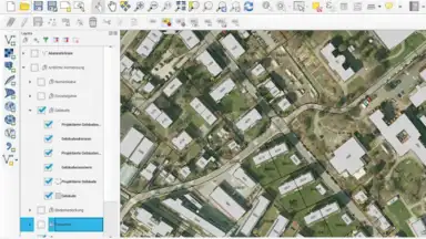 Screenshot von Qgis 3