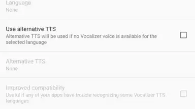 Screenshot von Vocalizer TTS Voice 7
