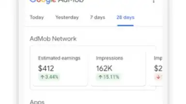 Screenshot von Google AdMob 4