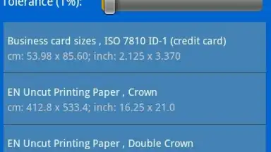 Screenshot von Paper Formats 1