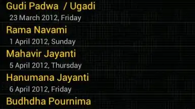Screenshot von Hindu Calendar 1