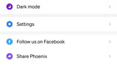 Screenshot von Phoenix Browser 2