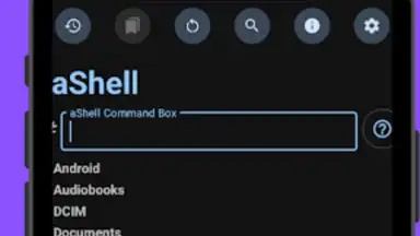 Screenshot von aShell 2