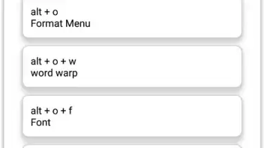 Screenshot von Computers Shortcut Keys 3