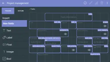 Screenshot von MobiDB Project Management 2