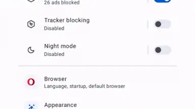 Screenshot von Opera Browser 4