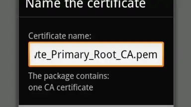 Screenshot von Android Certificate Installer 1