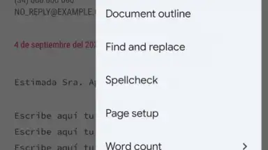 Screenshot von Google Docs 14