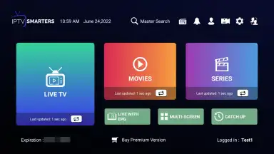 Screenshot von IPTV Smarters Pro 1