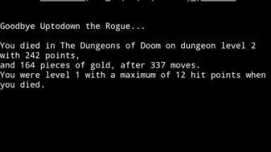 Screenshot von UnNetHack 1