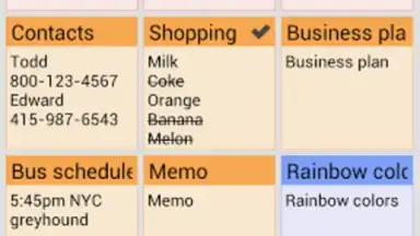 Screenshot von ColorNote Notepad 4