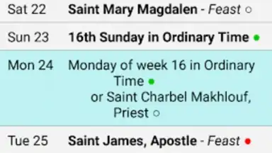 Screenshot von Catholic Calendar from Universalis 6