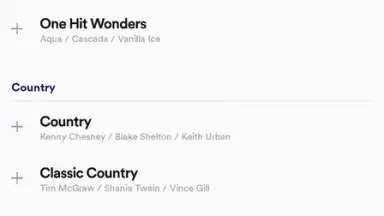 Screenshot von Spotify Stations 3