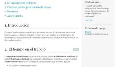 Screenshot von Gestion del tiempo 2